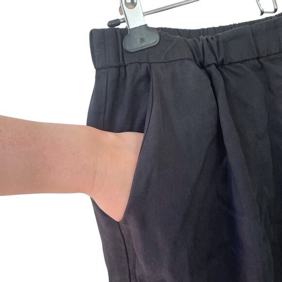 VETTA CAPSULE The Tencel Tapered Pant Black Elastic Waist & Pockets Size M - Picture 4 of 10